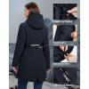 image33000ft Womens Waterproof Insulated Coats with Hood Long Thicken Warm Winter Coats Raincoat Windproof Parka Jacket SkiSappire Blue