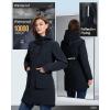 image33000ft Womens Waterproof Insulated Coats with Hood Long Thicken Warm Winter Coats Raincoat Windproof Parka Jacket SkiSappire Blue