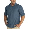 image33000ft Mens Long Sleeve Hiking Shirts Lightweight Quick Dry Sun Protection UV UPF 50 Fishing Shirt Outdoor Safari TravelDeep Blue
