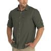 image33000ft Mens Long Sleeve Hiking Shirts Lightweight Quick Dry Sun Protection UV UPF 50 Fishing Shirt Outdoor Safari TravelGreen