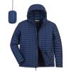 image33000ft Mens Thermolite Packable Hooded Quilted Puffer Jacket Lightweight Warm Puffy Insulated Winter CoatBlue
