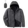 image33000ft Mens Thermolite Packable Hooded Quilted Puffer Jacket Lightweight Warm Puffy Insulated Winter CoatDark Grey