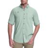 image33000ft Mens UPF 50 UV Protection Long Sleeve Hiking Shirts Breathable Quick Dry Fishing Shirts for Safari OutdoorAqua Tone