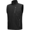 image33000ft Mens Windproof Lightweight Golf Vest Outerwear with Pockets Softshell Sleeveless Jacket for Running Hiking SportsBlack
