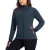 image33000ft Womens Waterproof Fleece Running Jacket Zip Up Athletic Winter Cold Weather Workout Cycling Track JacketsMidnight Blue