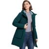 image33000ft Womens Waterproof Insulated Coats with Hood Long Thicken Warm Winter Coats Raincoat Windproof Parka Jacket SkiDark Cyan