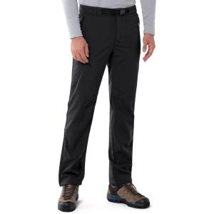 image33000ft Mens Fleece Lined Snow Pants Warm Winter Waterproof Softshell Insulated Ski Pants for Hiking SnowboardBlack