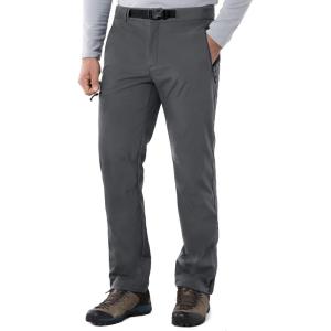image33000ft Mens Fleece Lined Snow Pants Warm Winter Waterproof Softshell Insulated Ski Pants for Hiking SnowboardGrey