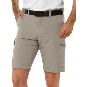 image33000ft Mens Golf Shorts 10quot Inseam with Zipper Pocket Lightweight Quick Dry Stretch Hiking Cargo Shorts for Travel FishingFossil
