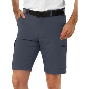 image33000ft Mens Golf Shorts 10quot Inseam with Zipper Pocket Lightweight Quick Dry Stretch Hiking Cargo Shorts for Travel FishingGrey