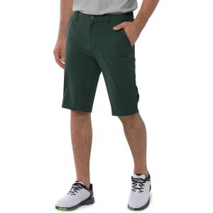 image33000ft Mens Golf Shorts Dry Fit Lightweight Quick Dry Golf Stretch Shorts with Pockets 11quot Inseam for Travel CasualDark Green