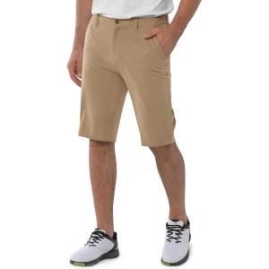 image33000ft Mens Golf Shorts Dry Fit Lightweight Quick Dry Golf Stretch Shorts with Pockets 11quot Inseam for Travel CasualKhaki