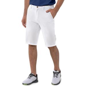 image33000ft Mens Golf Shorts Dry Fit Lightweight Quick Dry Golf Stretch Shorts with Pockets 11quot Inseam for Travel CasualWhite