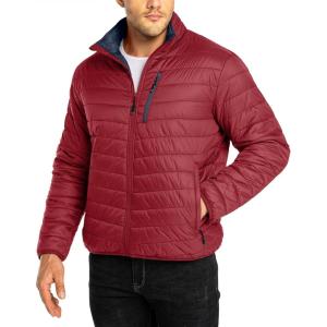 image33000ft Mens Puffer Jacket Lightweight Packable Winter JacketCrimsonBlue