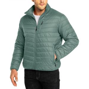 image33000ft Mens Puffer Jacket Lightweight Packable Winter JacketForest Green