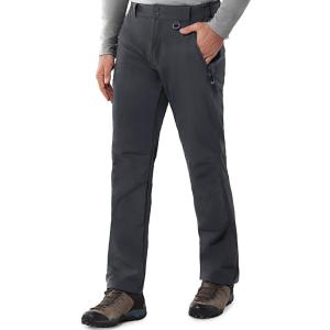 image33000ft Mens Winter Snow Ski Fleece Lined Pants Warm Waterproof Softshell Insulated for Snowboard Outdoor Work HikingCool Grey