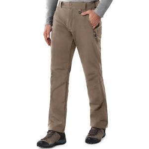 image33000ft Mens Winter Snow Ski Fleece Lined Pants Warm Waterproof Softshell Insulated for Snowboard Outdoor Work HikingLight Brown