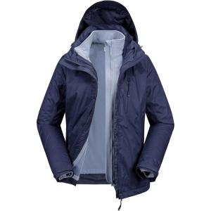 image33000ft Womens 3 in 1 Hooded Waterproof Coat Winter Ski Hiking Rain Jacket Softshell Fleece Lined Raincoat WindbreakerBlue
