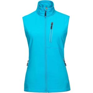 image33000ft Womens Lightweight Running Vest Outerwear with Pockets Windproof Sleeveless Jacket for Golf Hiking TravelBright Blue