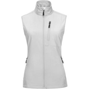 image33000ft Womens Lightweight Running Vest Outerwear with Pockets Windproof Sleeveless Jacket for Golf Hiking TravelCool Gray