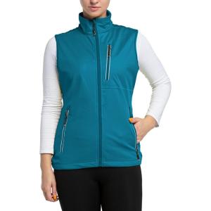 image33000ft Womens Lightweight Running Vest Outerwear with Pockets Windproof Sleeveless Jacket for Golf Hiking TravelTeal Blue