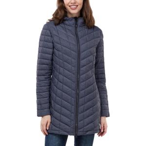 image33000ft Womens Long Puffer Jacket with Hood Lightweight Warm Puffy Quilted Winter CoatsGray Heather