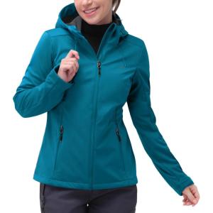 image33000ft Womens Softshell Jacket with Hood Waterproof Lightweight Windbreaker Windproof Rain Shell Jacket for Outdoor HikingDodger Blue