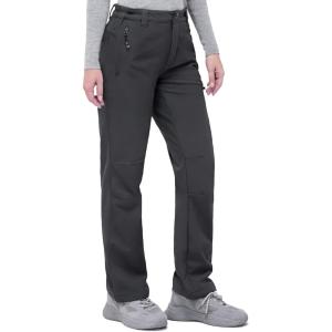 image33000ft Womens Waterproof Hiking Pants FleeceLined Snow Pants Windproof Warm Ski Pants for SnowboardingGrey