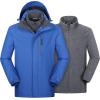 image33000ft Mens 3 in 1 Ski Jakcets with Fleece Jackets Winter Windbreaker Snow Coat Parka for Hiking SonwboardBlue
