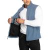 image33000ft Mens Fleece Vest Lightweight Warm Zip Up Polar Vests Outerwear with Zipper Pockets Sleeveless Jacket for WinterBlue Grey