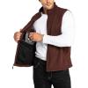 image33000ft Mens Fleece Vest Lightweight Warm Zip Up Polar Vests Outerwear with Zipper Pockets Sleeveless Jacket for WinterChocolate