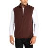 image33000ft Mens Fleece Vest Lightweight Warm Zip Up Polar Vests Outerwear with Zipper Pockets Sleeveless Jacket for WinterChocolate