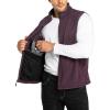 image33000ft Mens Fleece Vest Lightweight Warm Zip Up Polar Vests Outerwear with Zipper Pockets Sleeveless Jacket for WinterDark Raspberry