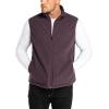image33000ft Mens Fleece Vest Lightweight Warm Zip Up Polar Vests Outerwear with Zipper Pockets Sleeveless Jacket for WinterDark Raspberry