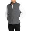 image33000ft Mens Fleece Vest Lightweight Warm Zip Up Polar Vests Outerwear with Zipper Pockets Sleeveless Jacket for WinterGrey Heather