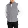 image33000ft Mens Fleece Vest Lightweight Warm Zip Up Polar Vests Outerwear with Zipper Pockets Sleeveless Jacket for WinterLight Grey Heather