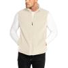 image33000ft Mens Fleece Vest Lightweight Warm Zip Up Polar Vests Outerwear with Zipper Pockets Sleeveless Jacket for WinterMoonlight