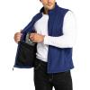 image33000ft Mens Fleece Vest Lightweight Warm Zip Up Polar Vests Outerwear with Zipper Pockets Sleeveless Jacket for WinterNavy