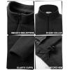 image33000ft Mens Full Zip Fleece Jacket Lightweight Warm Soft Polar Long Sleeve Jackets with Pockets for Winter Hiking CasualBlack