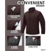 image33000ft Mens Full Zip Fleece Jacket Lightweight Warm Soft Polar Long Sleeve Jackets with Pockets for Winter Hiking CasualChocolate