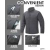 image33000ft Mens Full Zip Fleece Jacket Lightweight Warm Soft Polar Long Sleeve Jackets with Pockets for Winter Hiking CasualGrey Heather