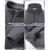 image33000ft Mens Full Zip Fleece Jacket Lightweight Warm Soft Polar Long Sleeve Jackets with Pockets for Winter Hiking CasualGrey Heather