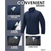 image33000ft Mens Full Zip Fleece Jacket Lightweight Warm Soft Polar Long Sleeve Jackets with Pockets for Winter Hiking CasualMidnight Blue