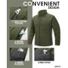 image33000ft Mens Full Zip Fleece Jacket Lightweight Warm Soft Polar Long Sleeve Jackets with Pockets for Winter Hiking CasualOlive Green