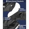 image33000ft Mens Hooded Softshell Jacket Waterproof Lightweight Insulated Windbreaker Fleece Lined Rain Shell JacketDarkgrey Melange