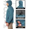 image33000ft Mens Hooded Softshell Jacket Waterproof Lightweight Insulated Windbreaker Fleece Lined Rain Shell JacketLight Blue