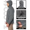image33000ft Mens Hooded Softshell Jacket Waterproof Lightweight Insulated Windbreaker Fleece Lined Rain Shell JacketLight Grey