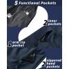 image33000ft Mens Hooded Softshell Jacket Waterproof Lightweight Insulated Windbreaker Fleece Lined Rain Shell JacketMidnight Blue Heather