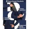 image33000ft Mens Hooded Softshell Jacket Waterproof Lightweight Insulated Windbreaker Fleece Lined Rain Shell JacketNavy