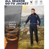 image33000ft Mens Hooded Softshell Jacket Waterproof Lightweight Insulated Windbreaker Fleece Lined Rain Shell JacketNavy
